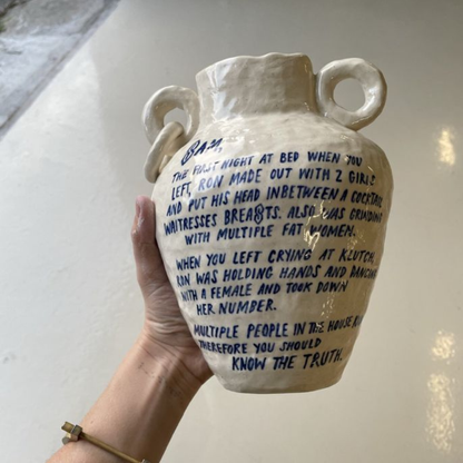 Ceramic Small Vase Making + Writing Session