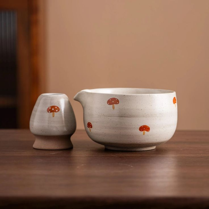 Ceramic Matcha Bowl & Holder