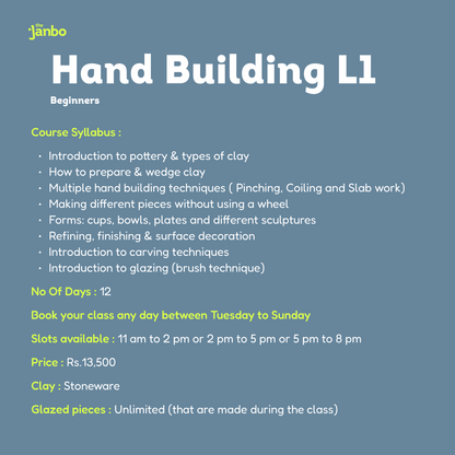 Hand Buidling- Level 1 (Beginners)